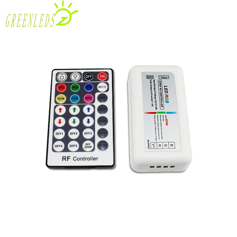 

LED RF remote 28 keys RGB Color Mini Controller DC12-24V 12A JM-QC28 Controller with Three Year Warranty
