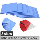 Gdstime 100x100x0.511.522.5345 мм tichkess Термальность Pad Процессор панель радиатора охлаждения Проводящий силиконовый Термальность Pad белый