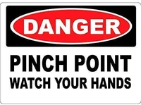 funny metal tin sign man cave garage decor 12 x 8 inches danger pinch point watch your hands metal tin sign decorative pub car
