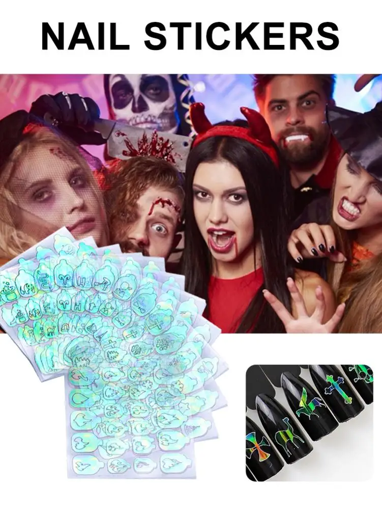 Разноцветный лак полый Стикеры салон 3D нейл арта трафаретная наклейка для