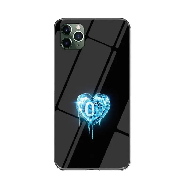 

FHNBLJ Frozen Heart Phone Case For iPhone 12 mini 12 PRO Max 11 pro XS MAX 8 7 6 6S Plus X XR cover