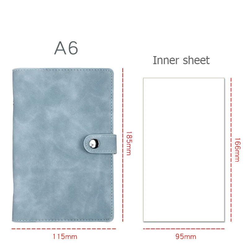 Свободные листовой журнал Тетрадь A6 связующий дневник из искусственной кожи