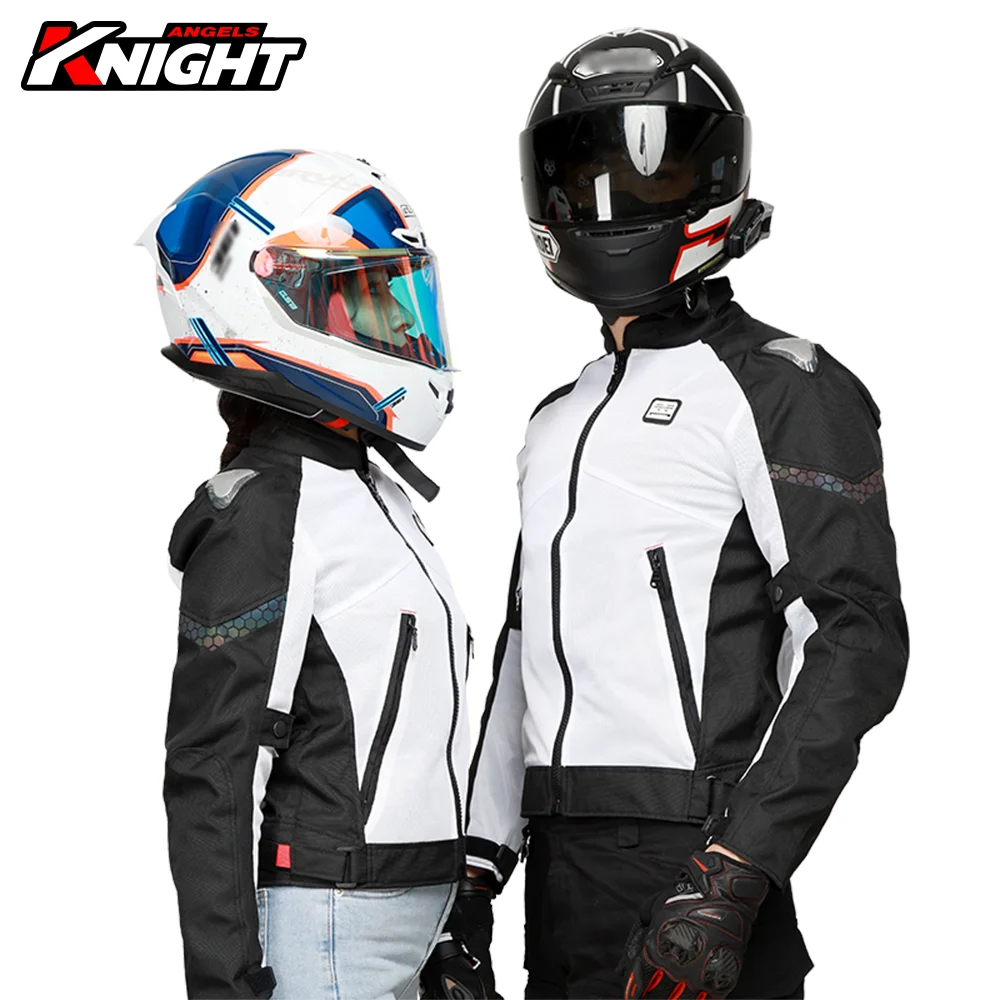 

Motocross Motorcycle Jacket Women Spring Summer Racing Jacket Breathable Mesh CE Certified Protective Gear Cycling Moto Jacket
