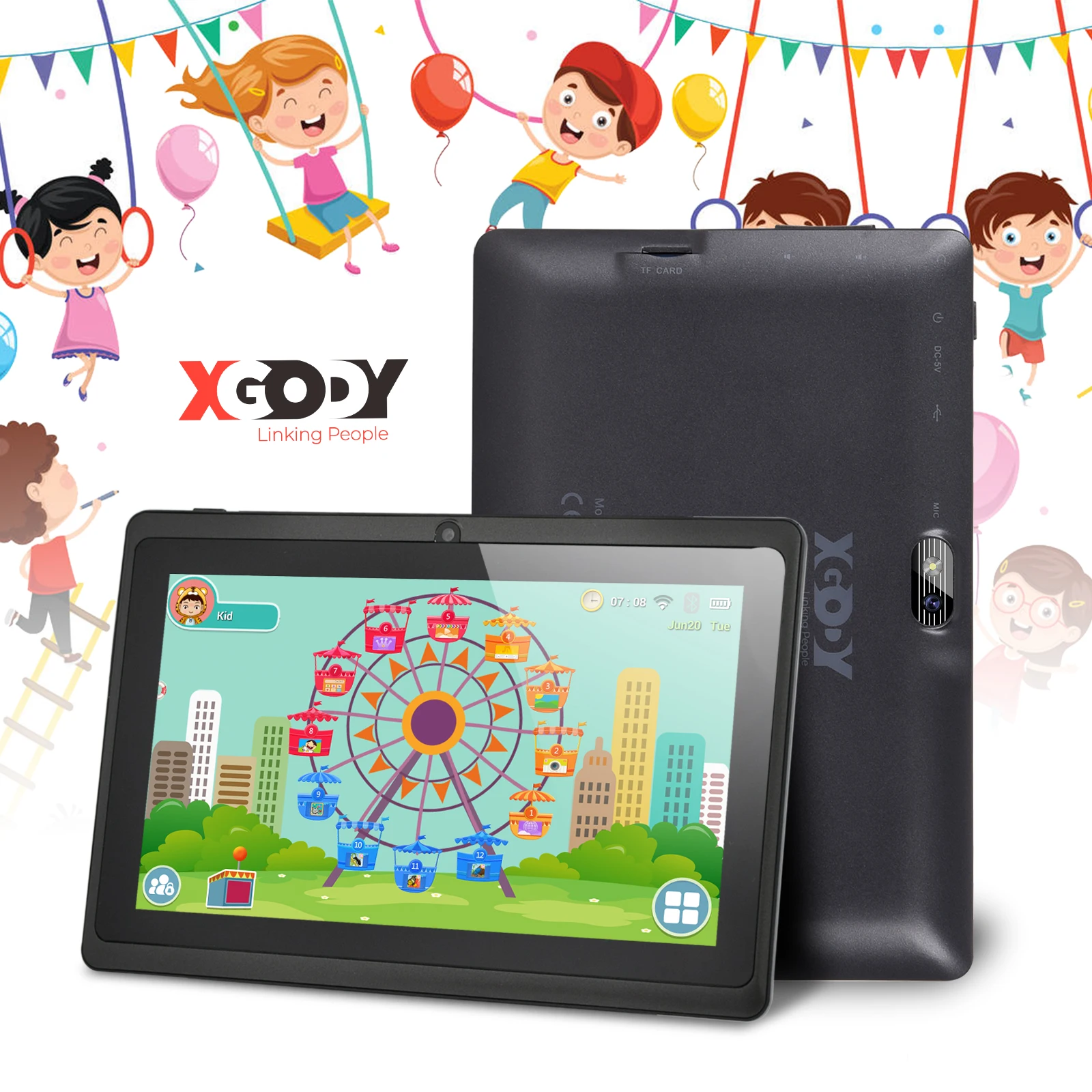 

7 Inch Kids Learning Tablet Android 10.0 Quad-Core 1GB 3GB 16GB 32GB Tablet Without Leather Case The Best Gift For Child