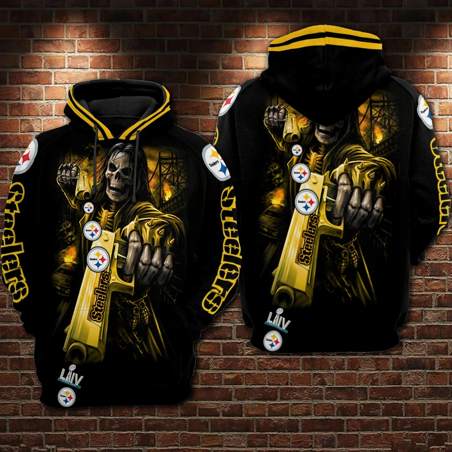 

3D All Over Printed Death Skull Gun Hoodie Men Sweatshirt Unisex Streetwear Pullover Casual Jacket Tracksuits Style-1