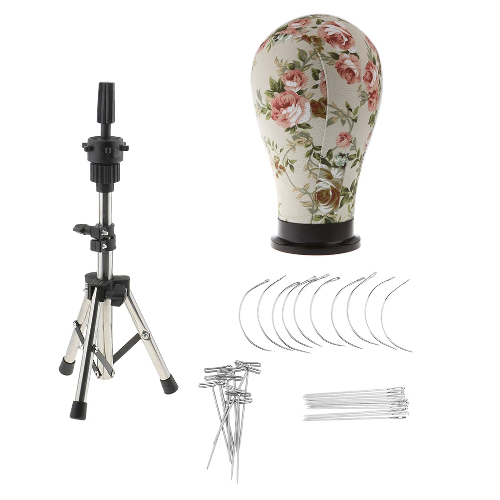 Голова манекена из парусины для изготовления париков 22 дюйма + Регулируемая