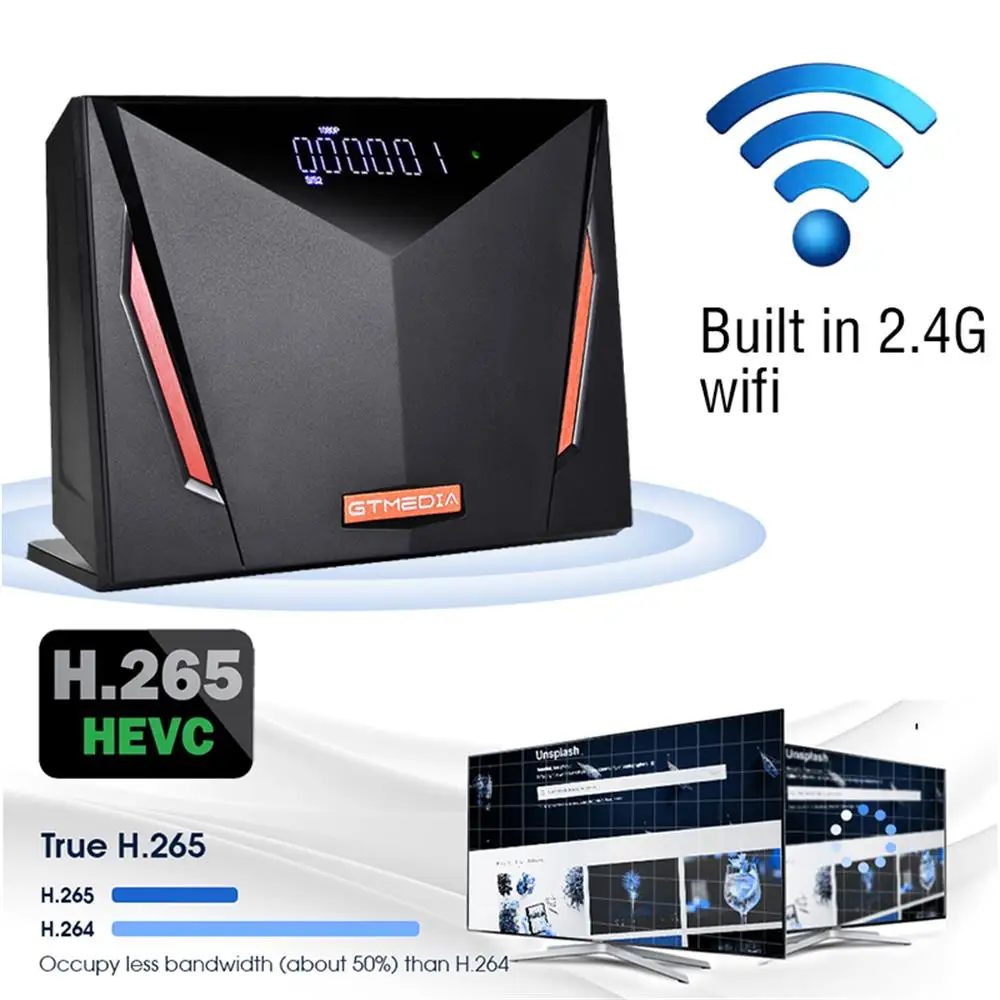 4K Ultra HD GTmedia V8 UHD-ресивер спутникового ТВ DVB-S2 / T2 C Комбинированный декодер ISDBT
