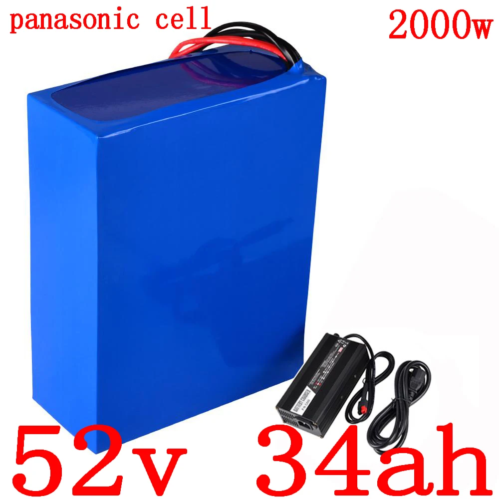 

ebike battery 18650 panasonic cell 52V 30Ah 35Ah Electric Bicycle Lithium Battery For 52V/48V 1000W 1500W 2000W Electric Bike