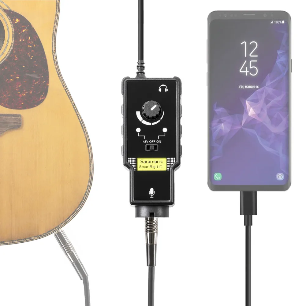 Адаптер для микрофона Saramonic SmartRig UC XLR Pream аудио Rig гитарный интерфейс записи музыки