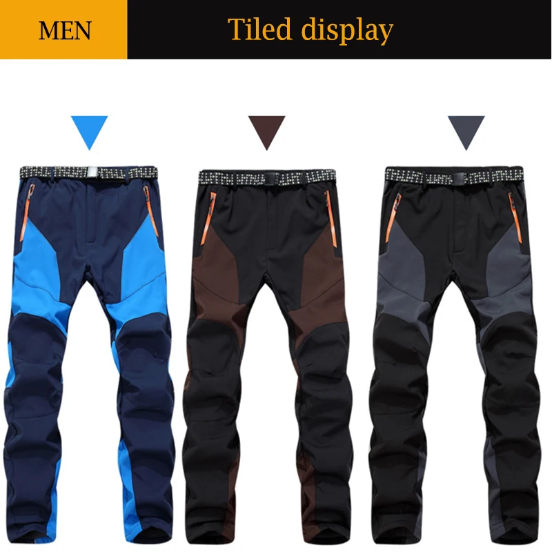 Уличные Походные штаны Мужские осенне-зимние мягкие толстые флисовые