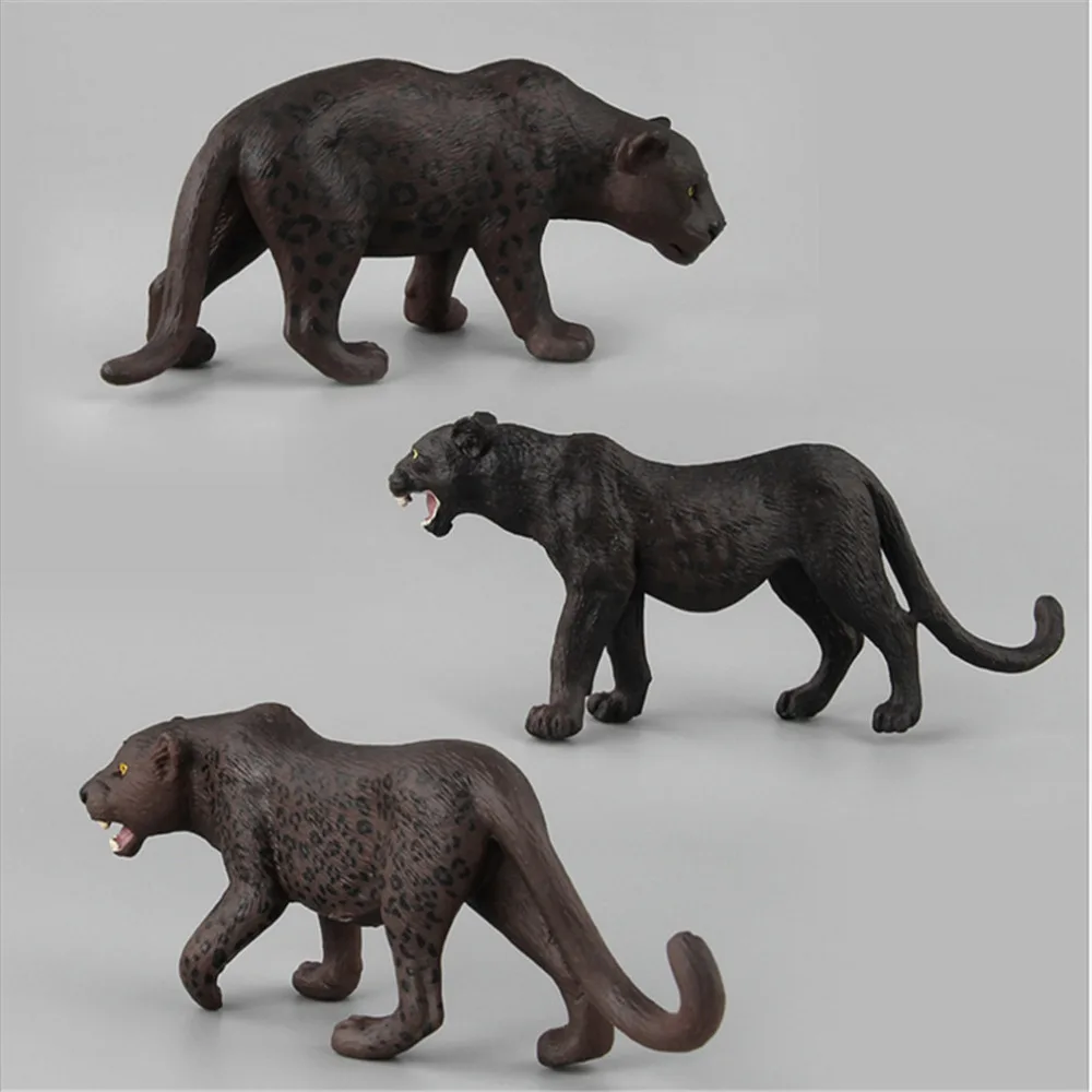 12*4 5 см детские игрушки Дикая жизнь животные черные леопардовые модели Детские
