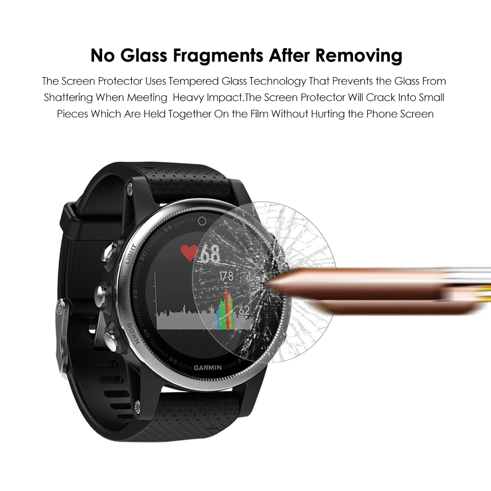 10 шт закаленное стекло для Garmin Fenix 6 Pro 6s Pro 6x Pro Защитная пленка для часов 9H прозрачная анти-защитная пленка ультратонкая кожа