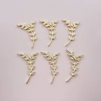 20pcs alloy leaves branches leaves hair accessories diy accessories bridal headwear handmade shoes clothes bags materials button