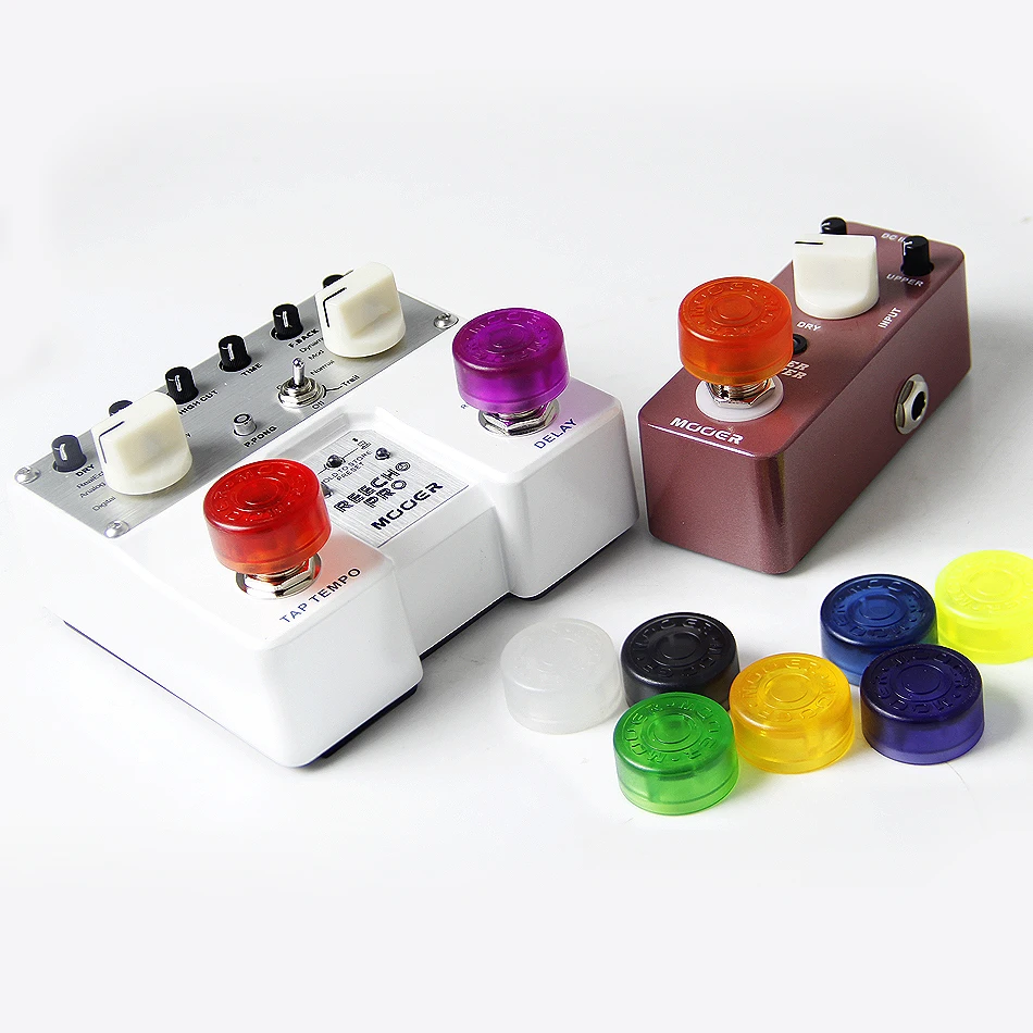 100 шт./компл. Mooer Topper Footswitch Toppers Candy Красочные пластиковые бамперы для гитары