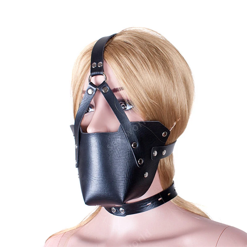 Женская маска-кляп с защитой от срыва Полный головной ремень бандаж для рта