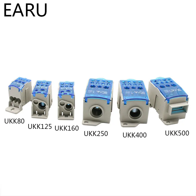 UKK80A 125A 160A 250A 400A 500A клеммный блок 1 во многих из din рейку распределительная коробка