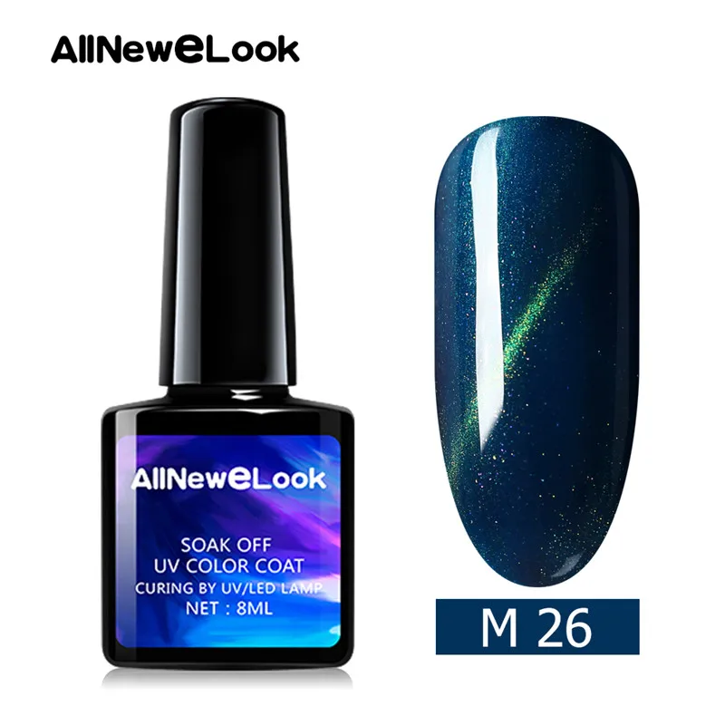 CA026 Allneweook УФ-гель для ногтей Cateye 8 мл Магнитный лазер лак для ногтей клей для ногтей - Цвет: CA026