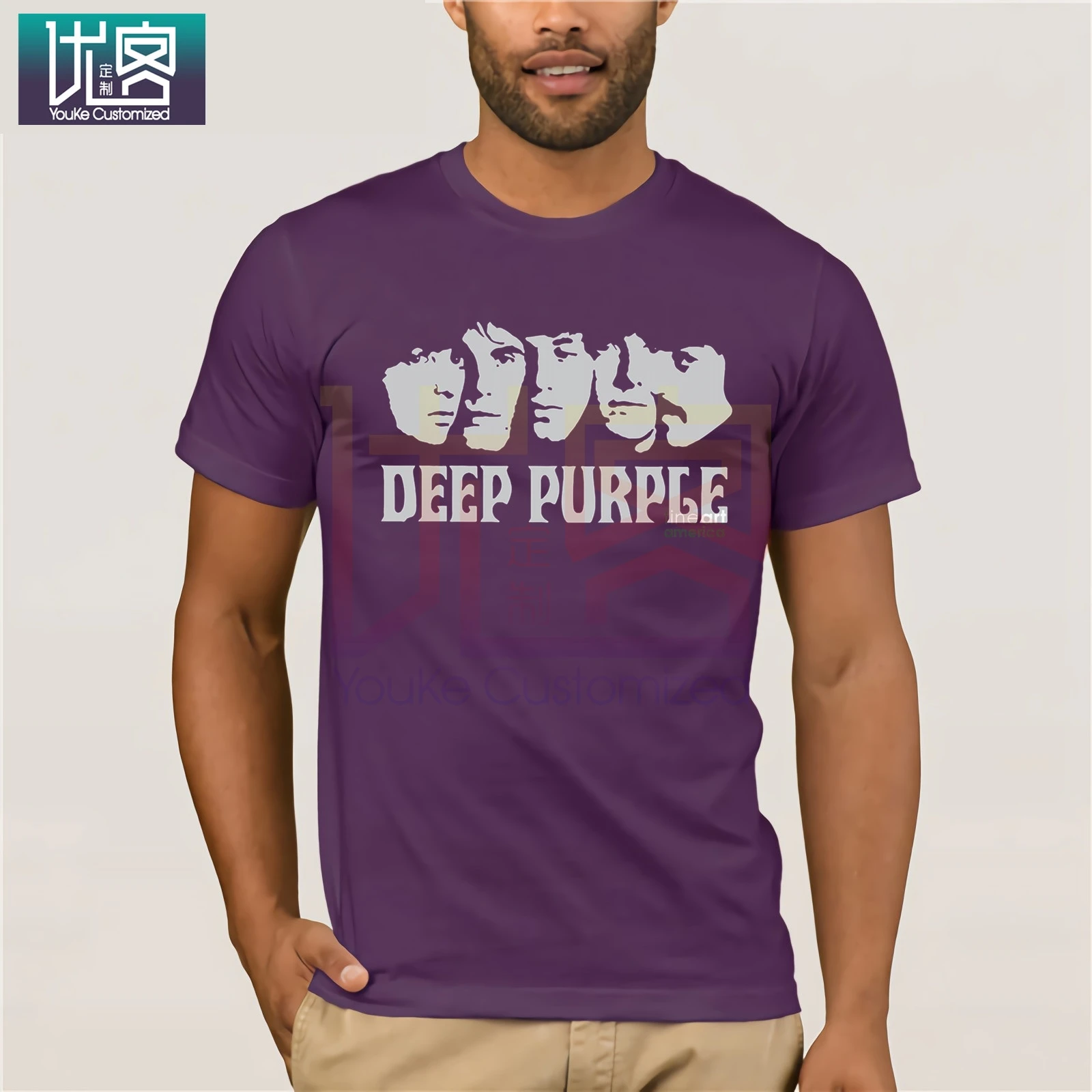 Deep Purple T-Shirt Cool Old Band Black Vintage Classic Rock Tees O-Neck T-Shirts Humor Tee Shirt 100% Cotton Tops Graphic |