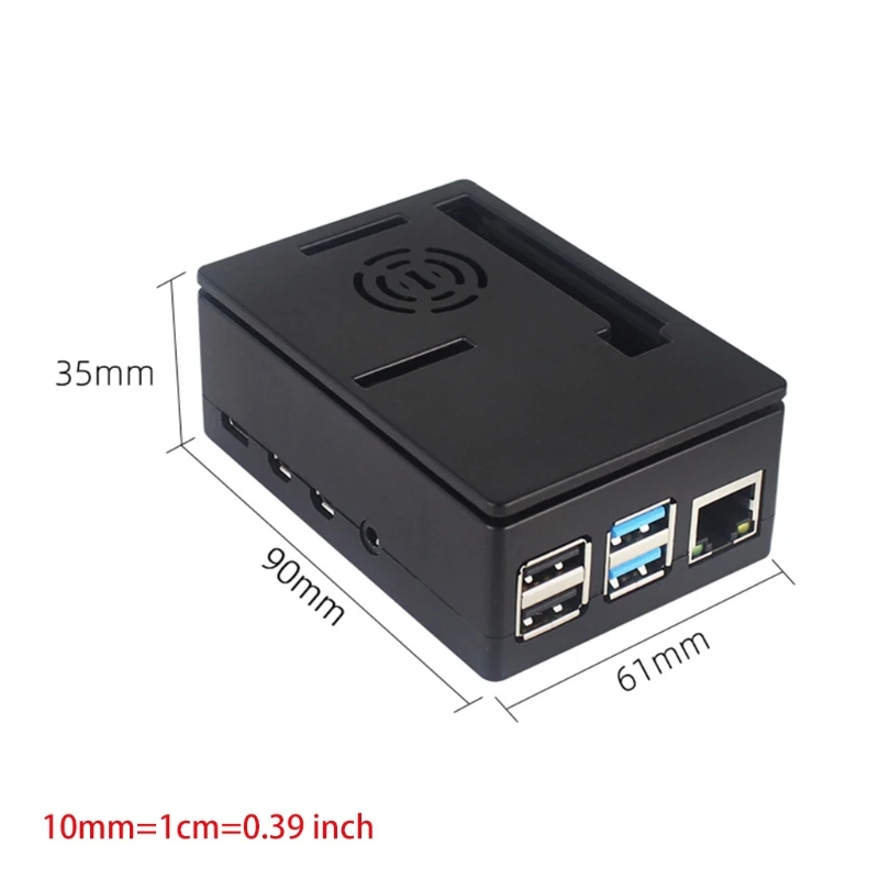 

3.5 Inch Touch Screen Protective Cover Shell with Cooling Fan ABS Case for Raspberry Pi 4 Model B