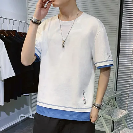 

New summer short-sleeved t-shirt men's trendy men's clothing on the wild 3989