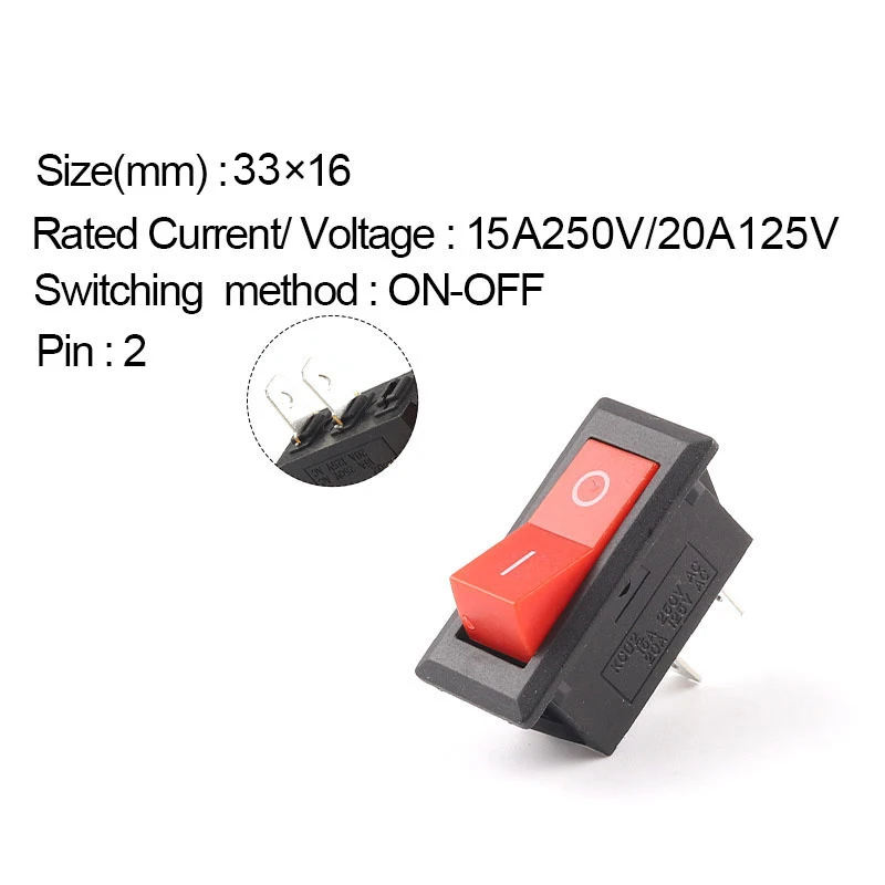 

5 шт. кулисный переключатель DIY GO 33x16 мм SPST 2/3 контакта 15/20A 250В/125В
