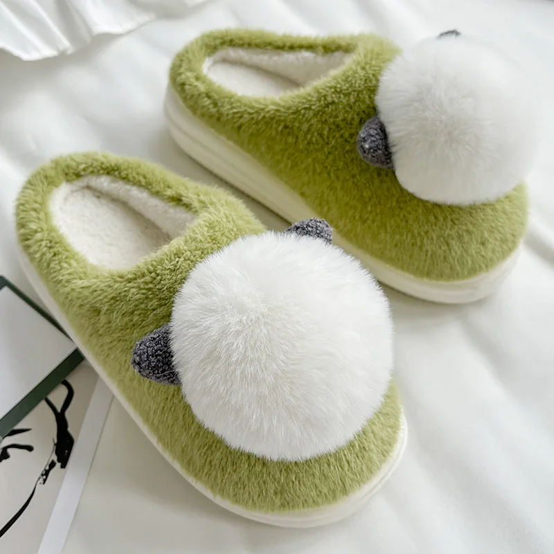 

Indoor Slippers Women Warm Shoes Plush Home Slipper Anti Slip House Floor Soft Spring Slides Autumn Winter Shoes