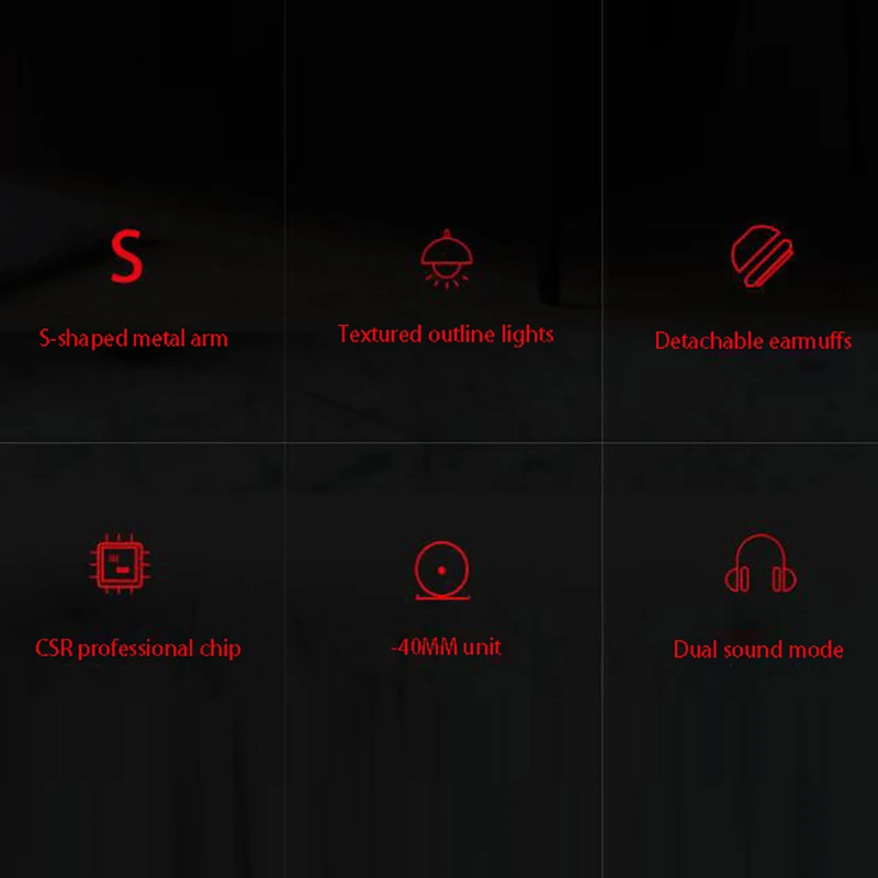 

Wireless Earbuds Bluetooth Csr Chip Night Running Contour Light Design Dual Sound Mode Wireless Headphones