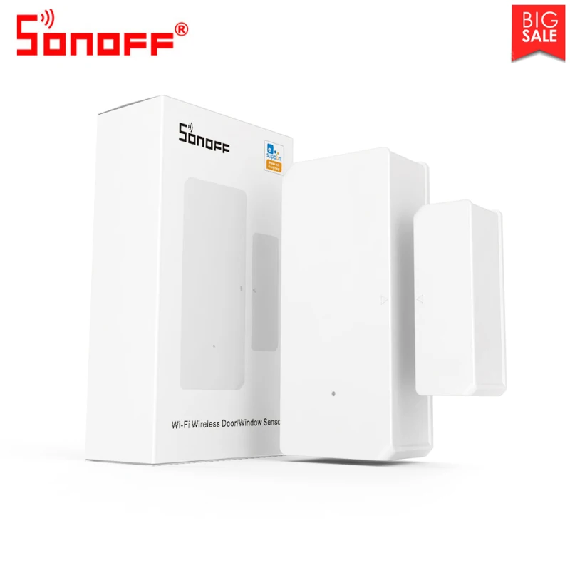 Датчик для дверей и окон SONOFF DW2 беспроводной Wi-Fi приложение с уведомлениями