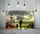 Fallout 3 (1) -холст без рамки, Настенная картина, бумажная печать-сине-зеленая декорация, роспись на холсте, Настенная картина