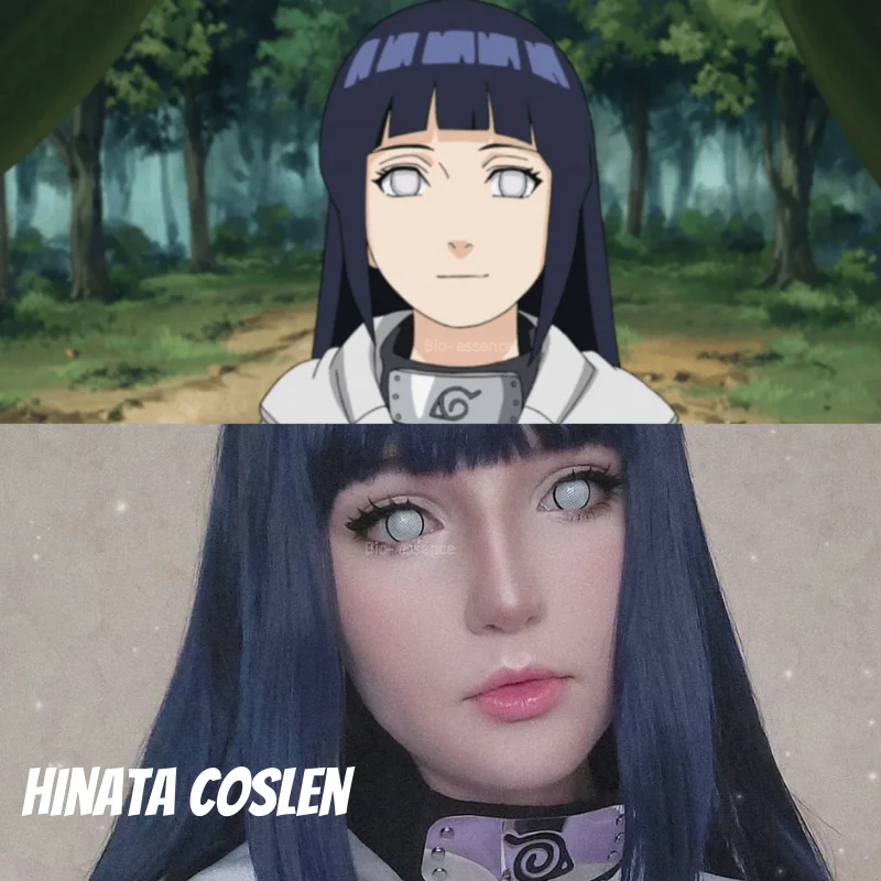 Био эссенция 1 пара цветные контактные линзы для косплея глаз Hinata аниме