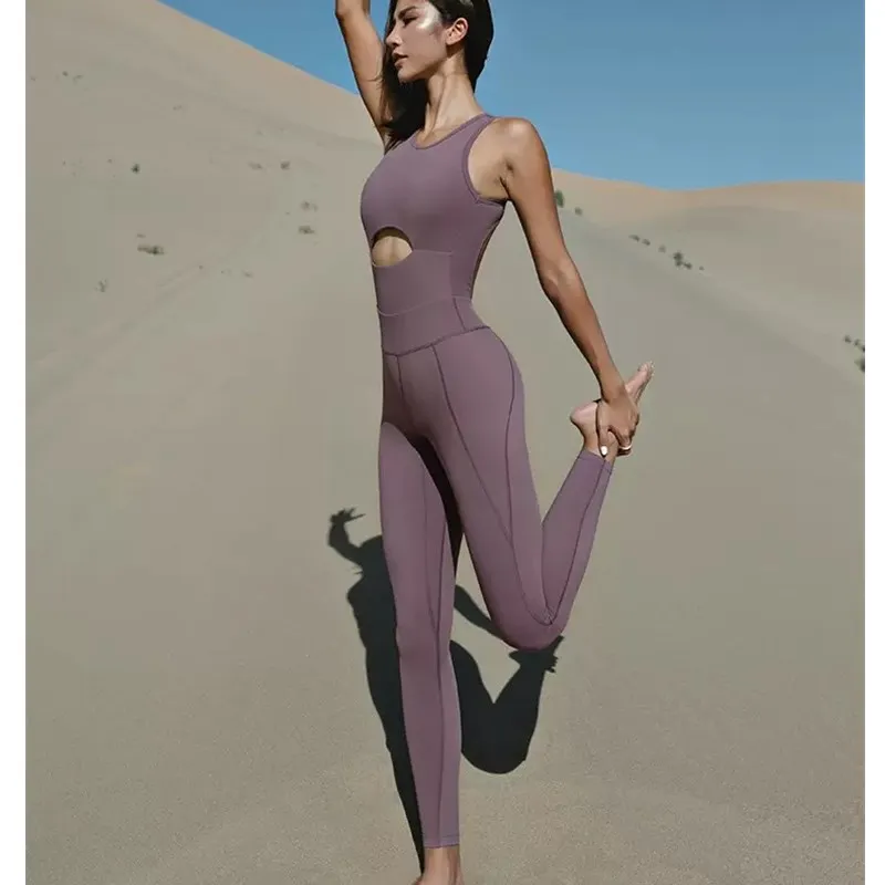 

Sexy Beautiful Back Sport Suit Yoga Set Fitness Jumpsuit Sportswear For Women Gym Running Training Workout Athletic Suit Female