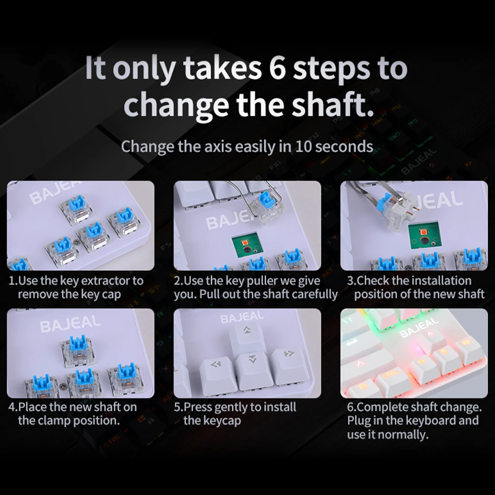 gaming mechanical keyboard 87 keys game anti ghosting blue switch color backlit wired keyboard for pro gamer laptop pc free global shipping