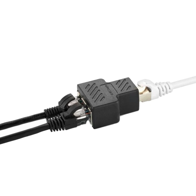 1 шт. 1-2 способа RJ45 Женский сплиттер адаптер Разъемы интерфейс Ethernet кабель Sub для
