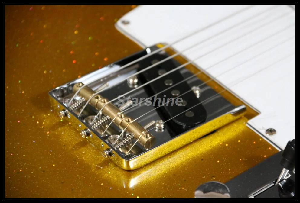 TL Custom Shop электрическая гитара T ER6 золотые верхние струны через