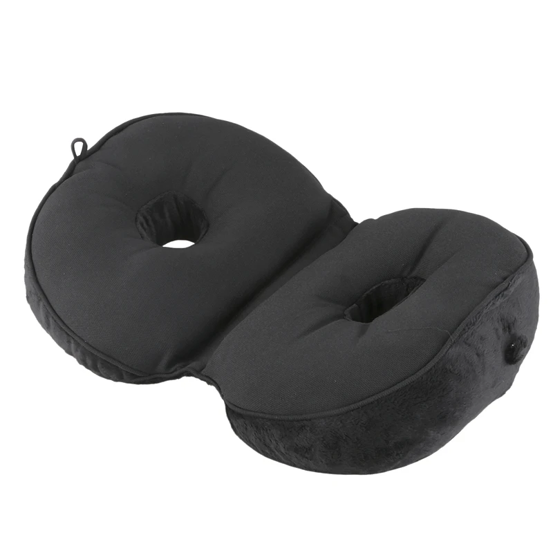 

Multifunctional Dual Comfort Seat Cushion Hip Lift Seat Cushion Beautiful Butt Seat Cushion Comfy for Home Black