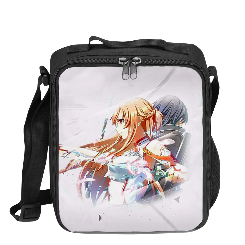

Переносная сумка для ланча Sword Art Online из ткани Оксфорд, Термоизолированный Ланч-бокс для еды, пикника, сумки через плечо для детей FY01752X06