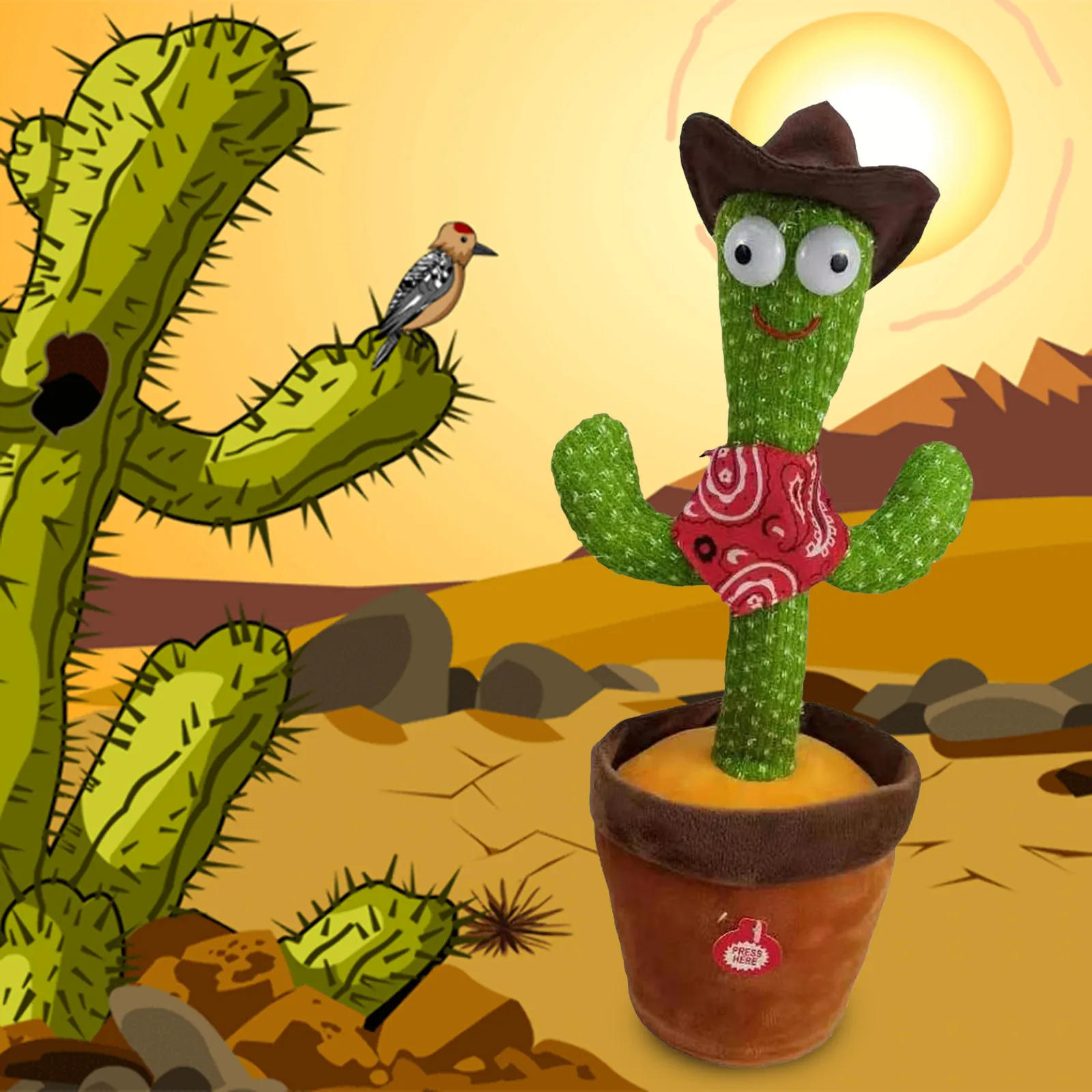 Танцующий кактус Электронная плюшевая игрушка мягкая кукла младенцы который