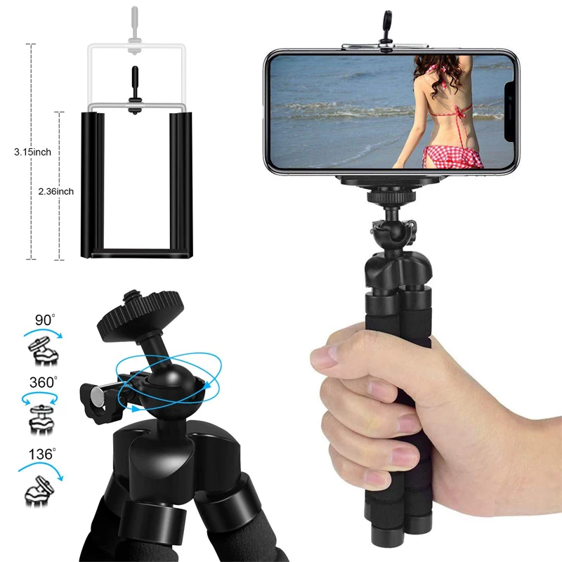 Штативы для Gopro Hero 10 9 8 7 Black MAX гибкие мини-штативы-осьминоги аксессуары Go Pro 6 5 4 YI Eken