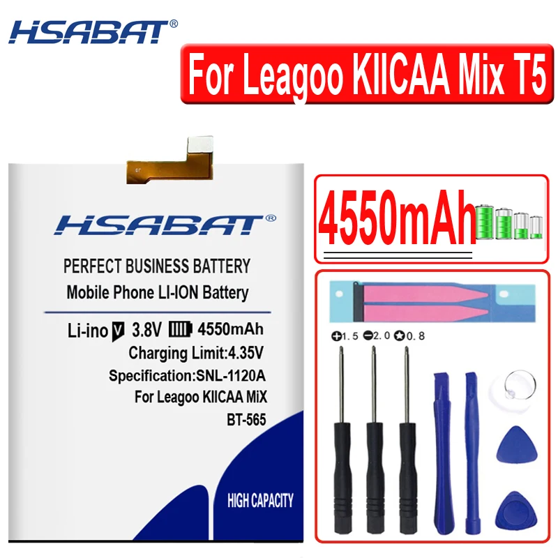 Аккумуляторная батарея HSABAT для Leagoo KIICAA Mix T5 T5C 4750 мА · ч LEAGOO POWER 4800 M11|Аккумуляторы