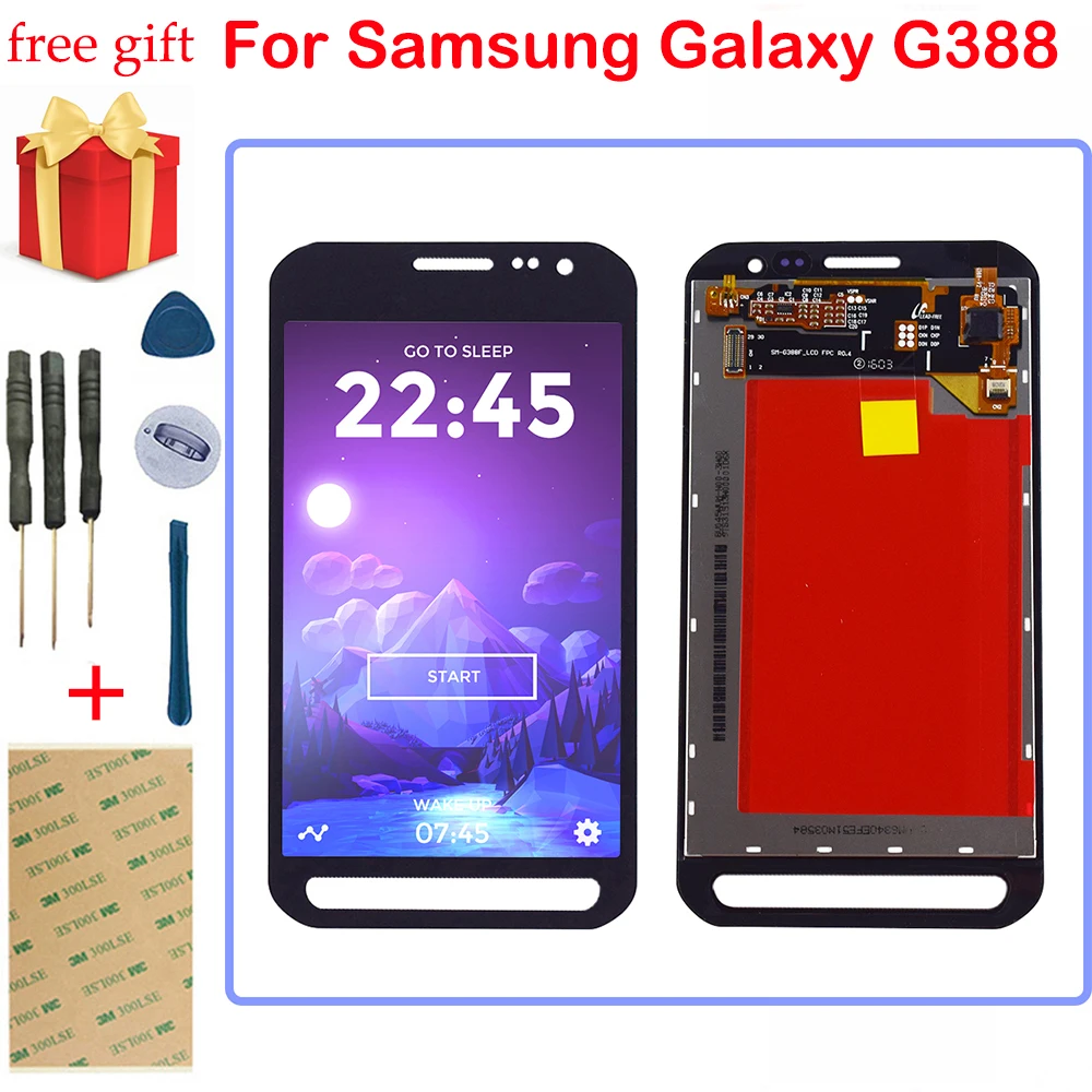 Для Samsung Galaxy G388F сенсорный ЖК экран дигитайзер сенсор в сборе для Xcover 3 SM G388