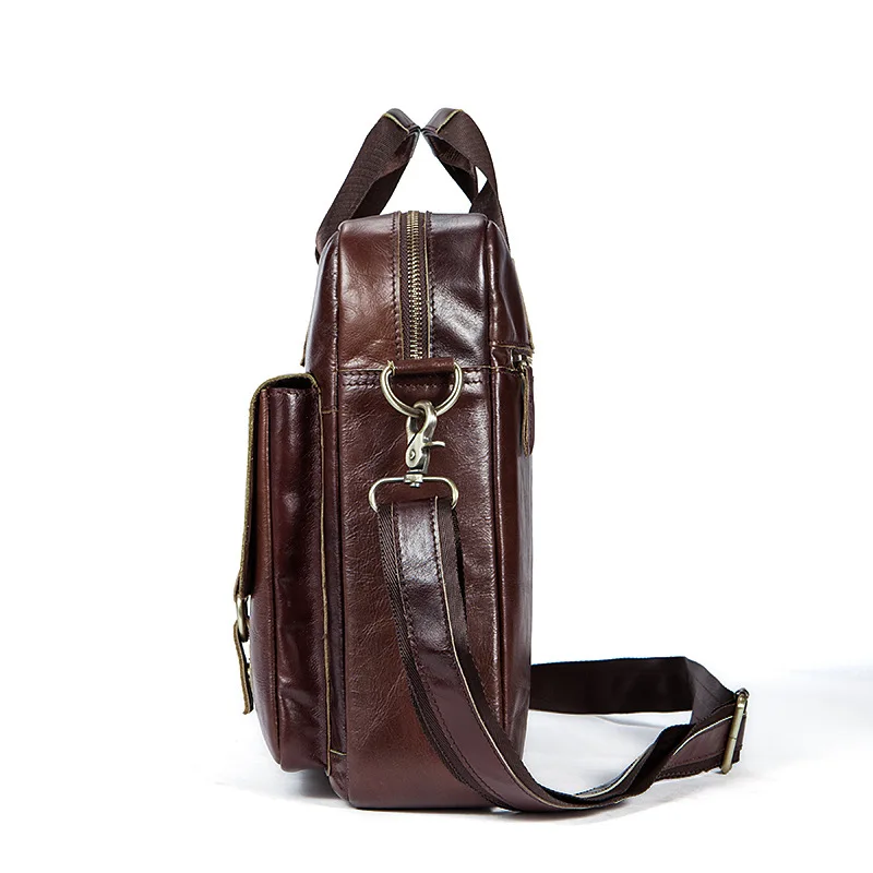 Сумка мужская из натуральной кожи саквояж на плечо мессенджер винтажная Сумочка