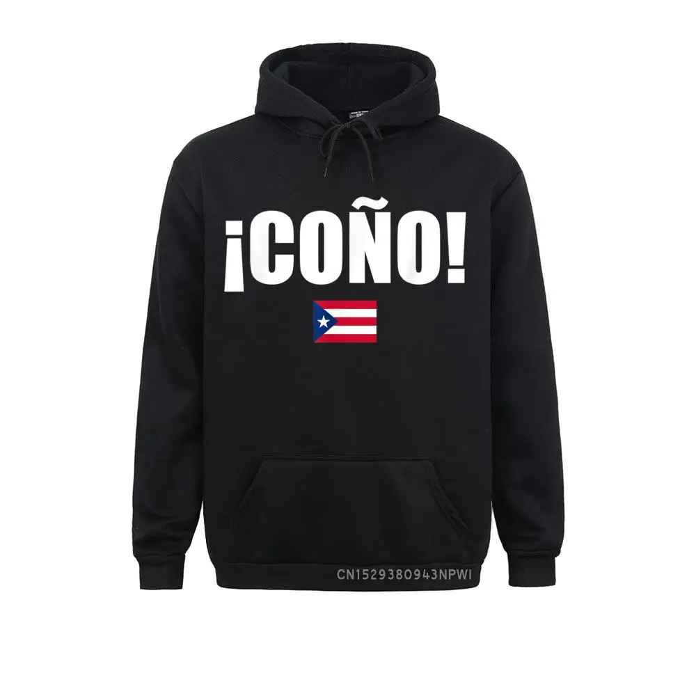 

Cono Puerto Rico Flag Spanish Slang Funny Sports Pullover High Street Hoodies Winter Women's Sweatshirts Simple Style Designer