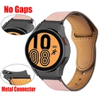 Ремешок из натуральной кожи для Samsung Galaxy Watch 4 Classic, браслет с изогнутым концом для Galaxy Watch 4 4440 мм, адаптер, 20 мм