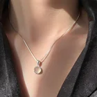 2021 модное ожерелье с натуральным камнем, белый опал, круглые шеи, минимализм, модное женское ожерелье, подарочные украшения