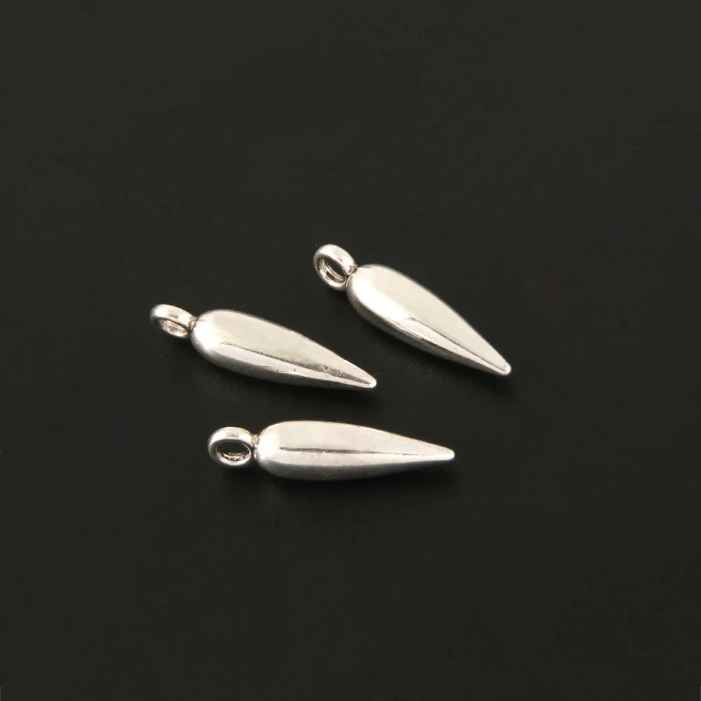 20 шт. мужские серебряные подвески в виде конуса|Шармы| |