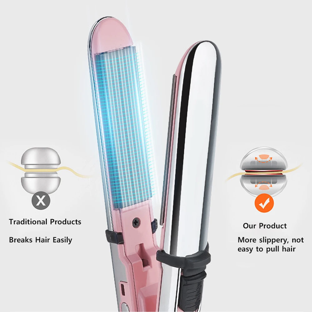 Выпрямитель для волос с температурой 230C плойка плавающей титановой пластиной