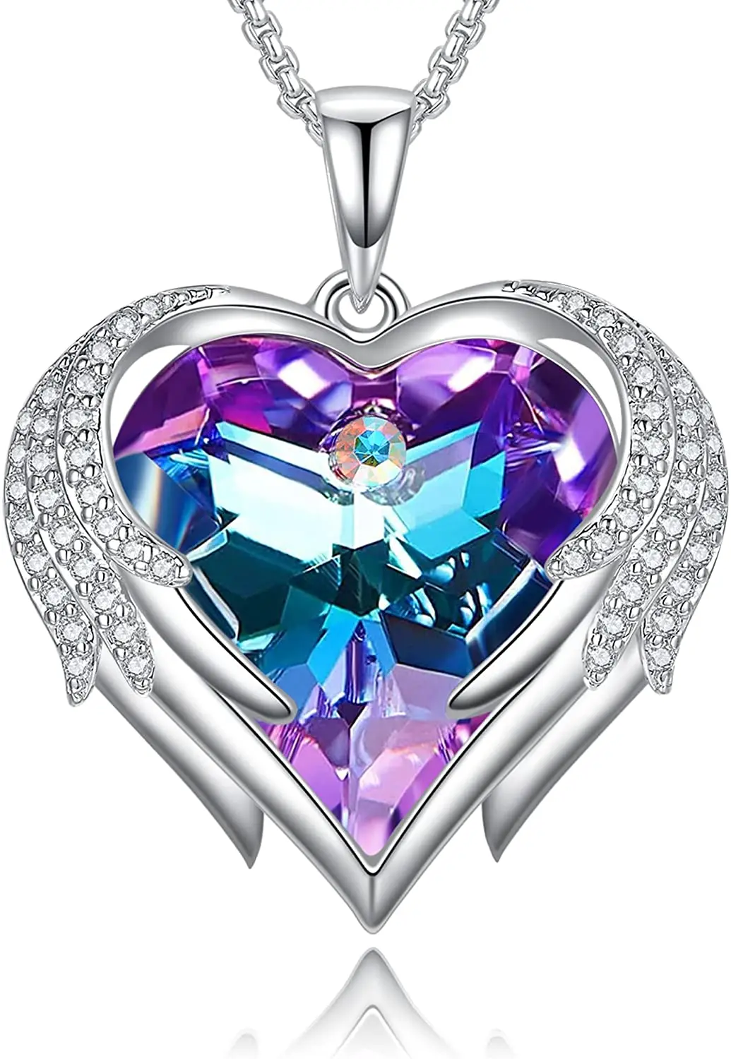 

Женское ожерелье с подвеской в виде сердца и крыла ангела