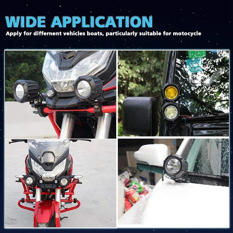 Led Fog Driving Light Pod Lights 50W Word Lamp Combo Spot Flood Beam Waterproof Round Off Road For Motorcycle Jee | Автомобили и