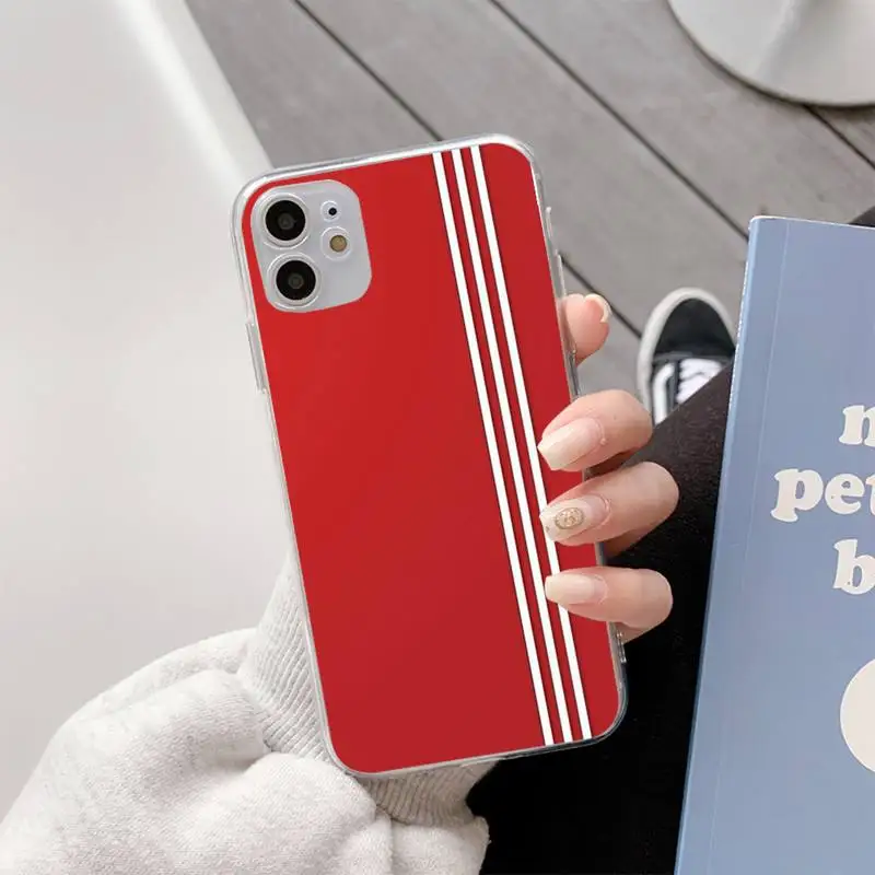 

German Three Bars Phone Case For Iphone11 12 Pro Max SE 2020 6s 7 8 Plus X Xs Max Xr Transparent Soft Silicone Cover