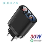 KUULAA Quick Charge 3,0 USB зарядное устройство 30 Вт QC3.0 QC быстрой зарядки мульти штекер мобильный телефон зарядное устройство для IPhone, Samsung, Xiaomi, Huawei